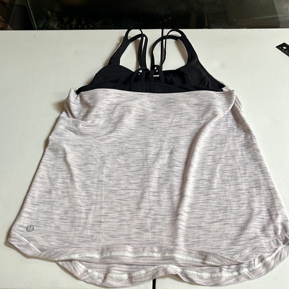 Lululemon Athletica  size 4 gray & black Free to be Wild Two in One tank top - Picture 4 of 10